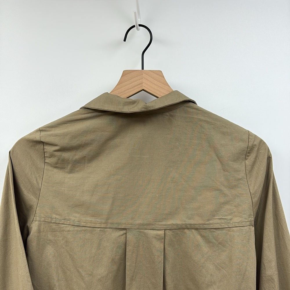Tuckernuck Charlie Stand Collar Relaxed Button Down Relaxed Dress Sage XS - Picture 8 of 11